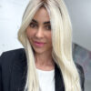 Lace front Mono Top Bombshell blonde / topper syntetyczny jasny blond
