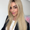 Lace front Mono Top Honey with Chai Latte / topper syntetyczny miodowy blond