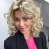 Peruka Curl Long -cieply blond balayage
