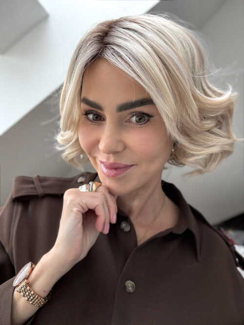 Peruka syntetyczna Coco/Perłowo-Beżowy Blond Balayage